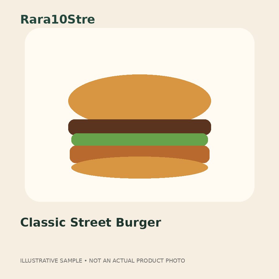Illustrative Classic Street Burger